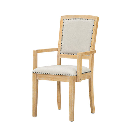 84” Expandable Dining Set – Natural Finish