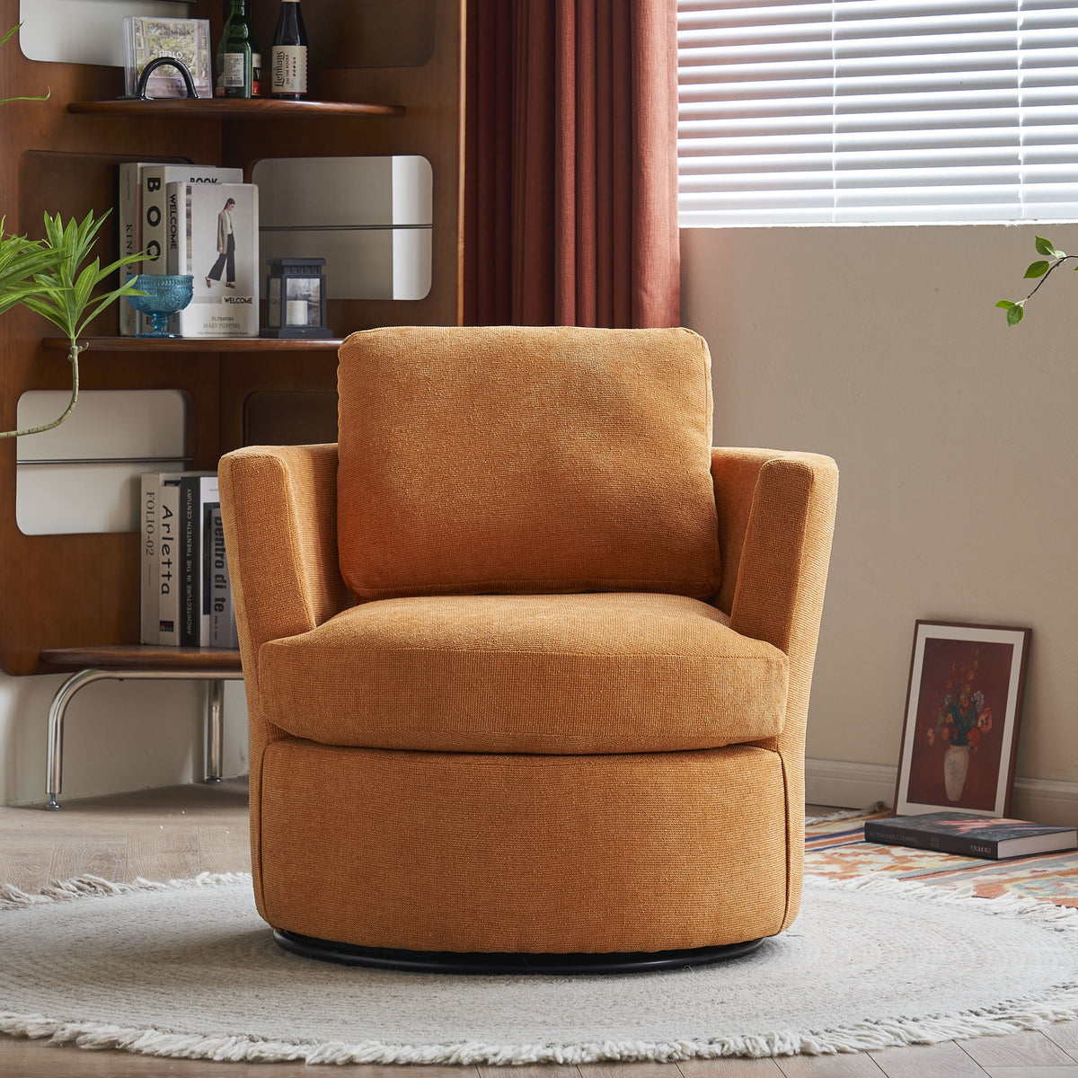360° Swivel Club Chair Yellow