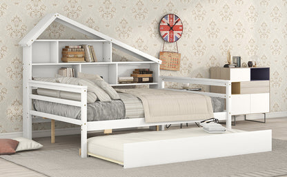 Full Platform Bed White