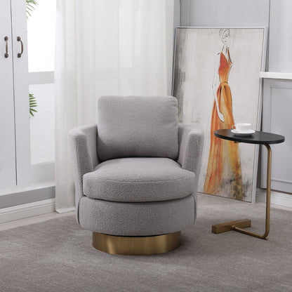 Teddy Barrel Accent Chair – Gray