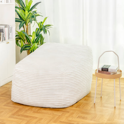 White Faux Fur Bean Bag Chair