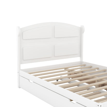 Wood Queen Platform Bed White