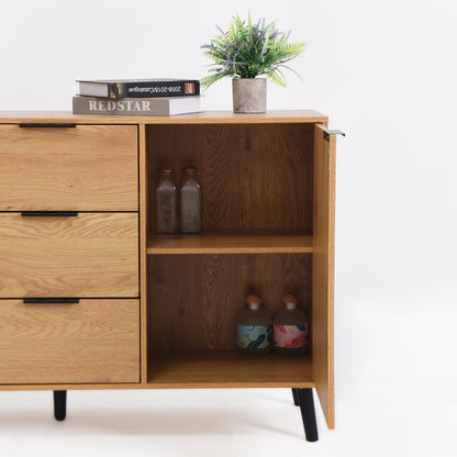 Side Panel Buffet Cabinet with Storage and Double Doors