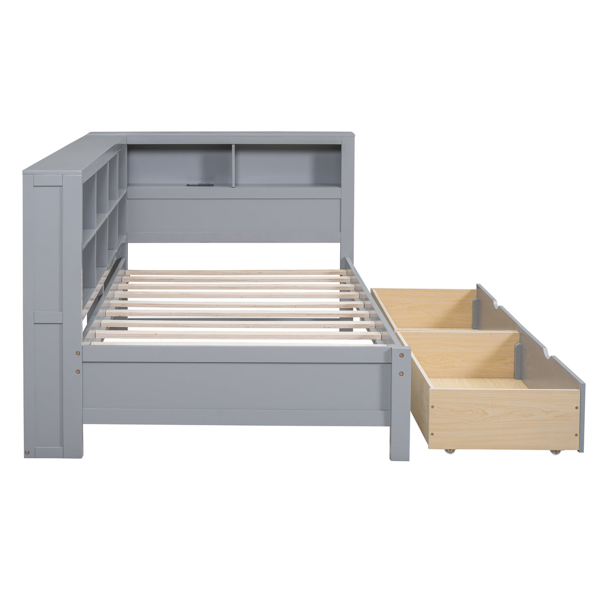 Wooden Twin Daybed Gray
