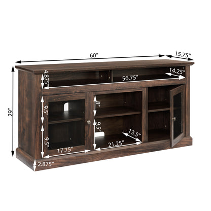 Contemporary Media Console with Fireplace – 65”