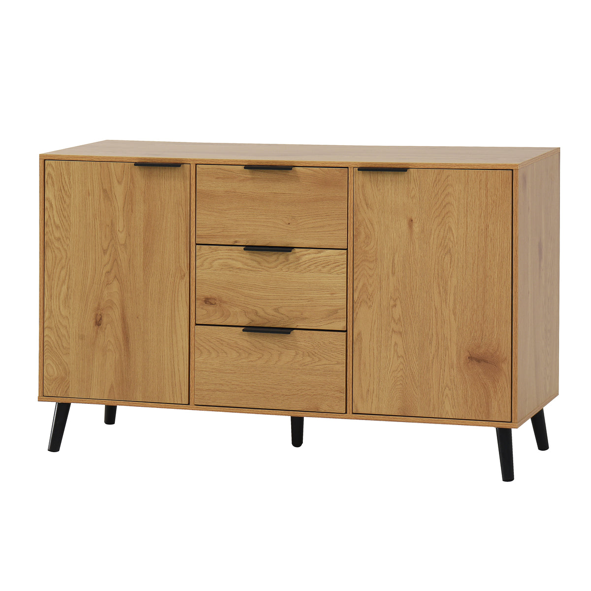 Side Panel Buffet Cabinet with Storage and Double Doors