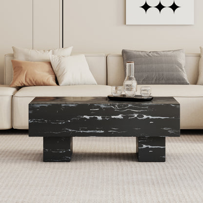 Black Modern Rectangle Coffee Table
