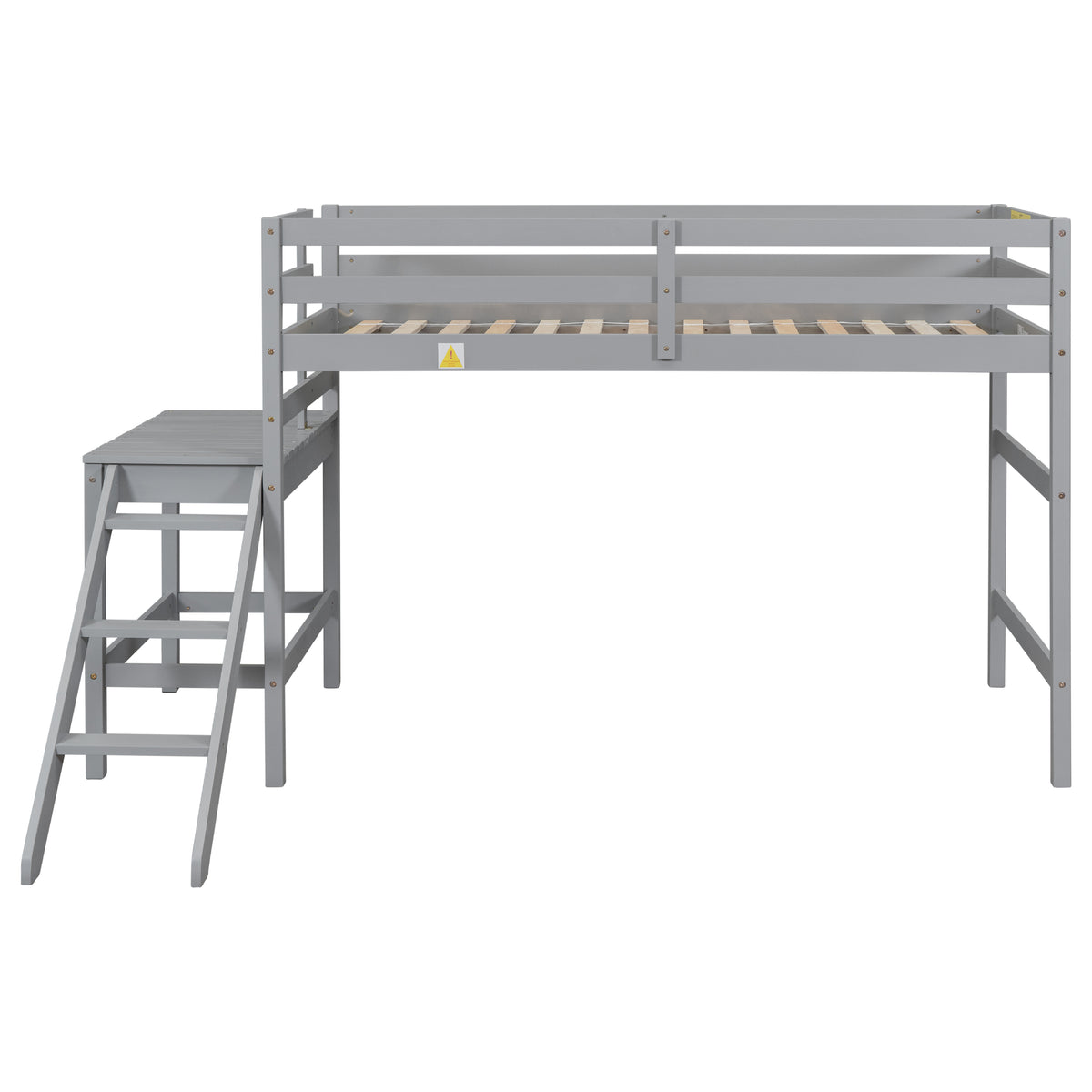 Twin Loft Bed Gray