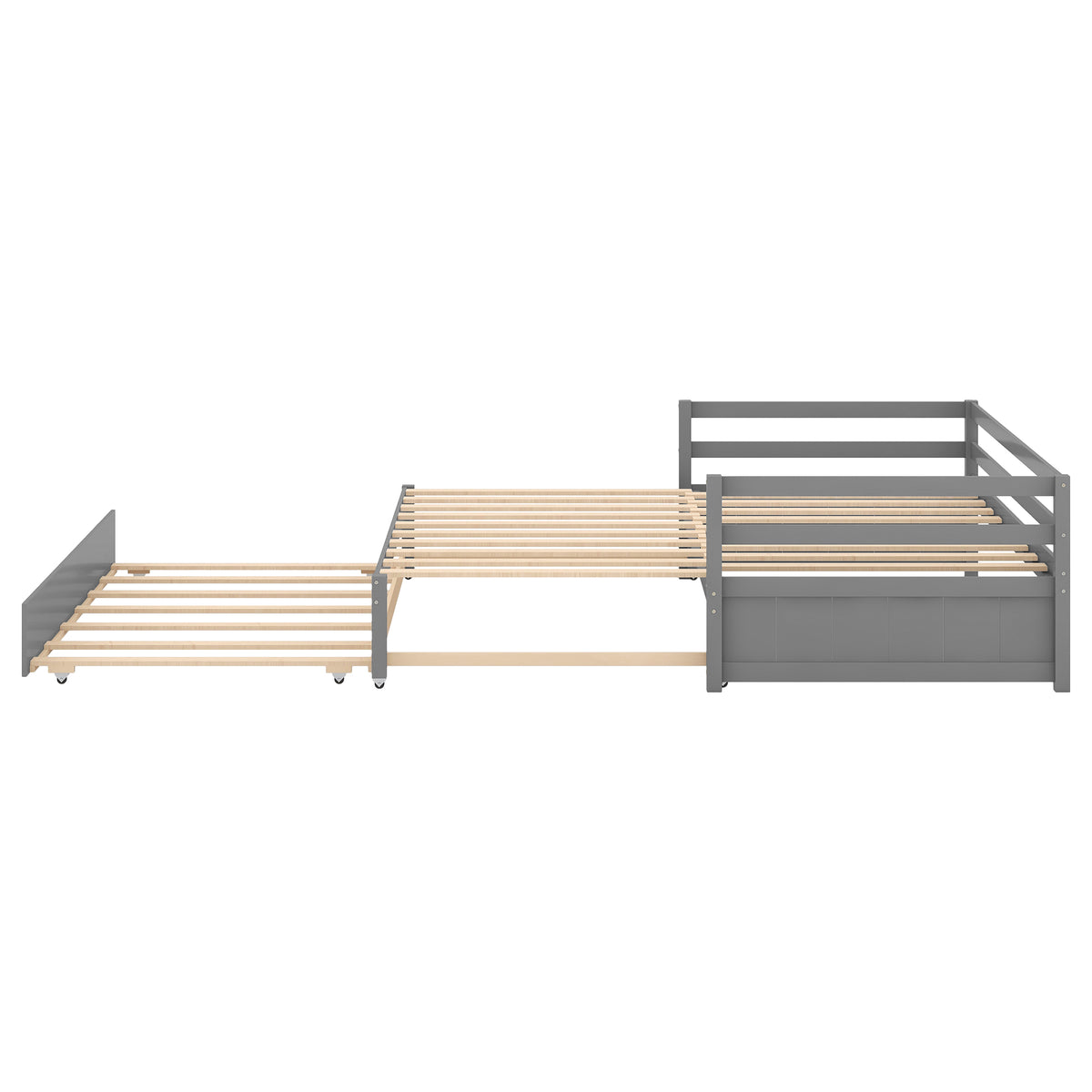 Twin or Double Trundle Daybed Gray