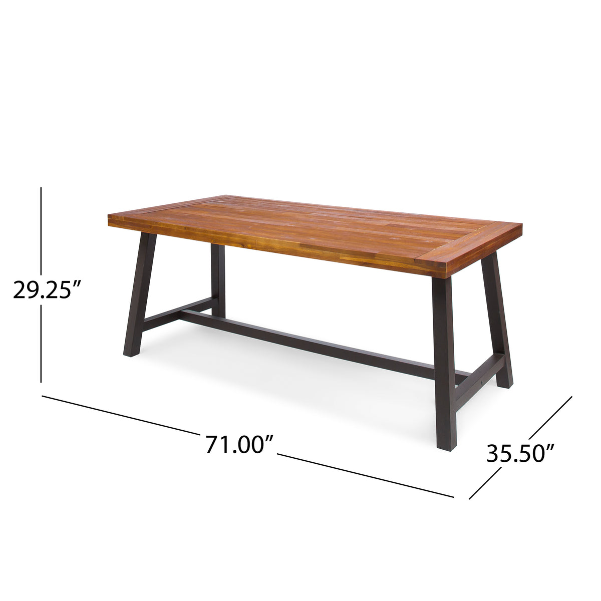 Carlile Outdoor Dining Table Sandblast Finish
