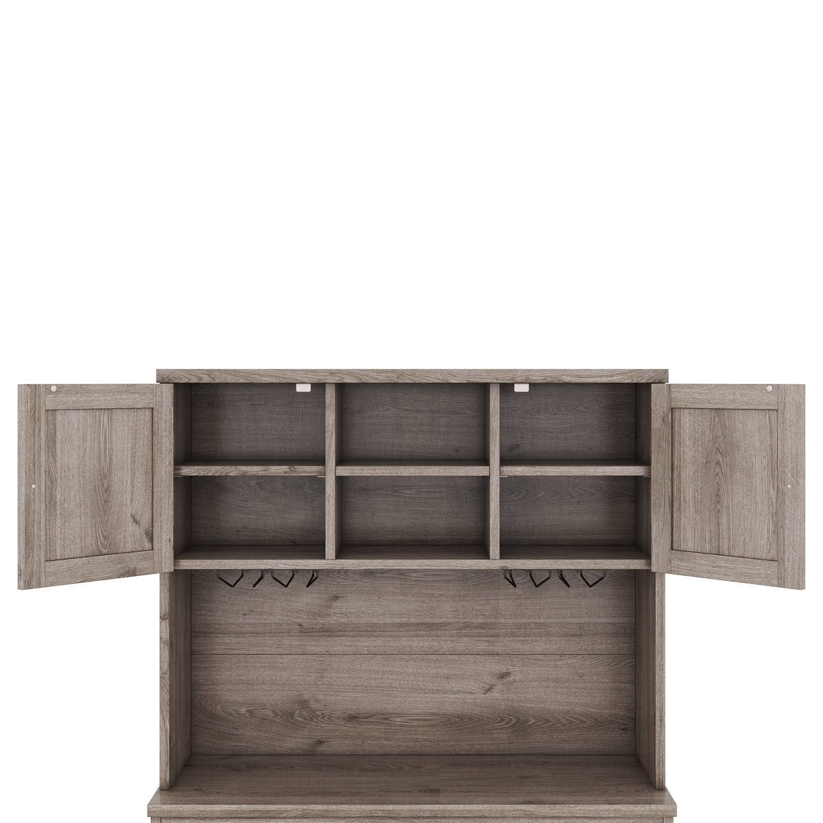Farmhouse Coffee Bar Cabinet with Wine Storage