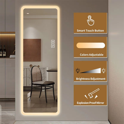 Full-Length LED Vanity Mirror – Wall Mounted