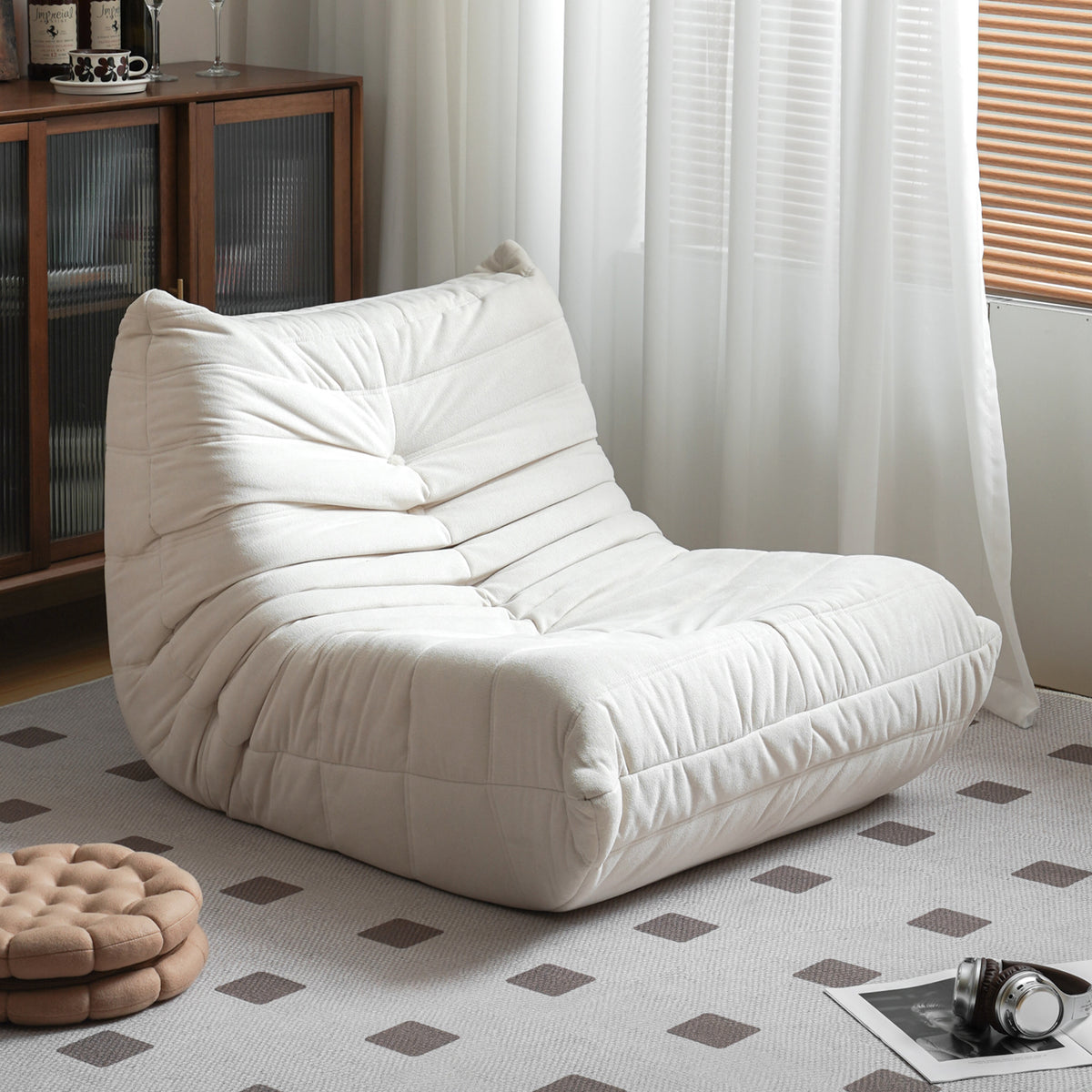 Bean Bag Sofa – Gray Linen