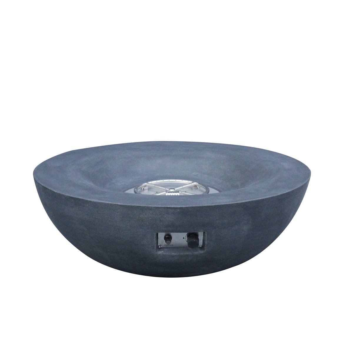42-Inch Concrete Fire Pit Dark Gray