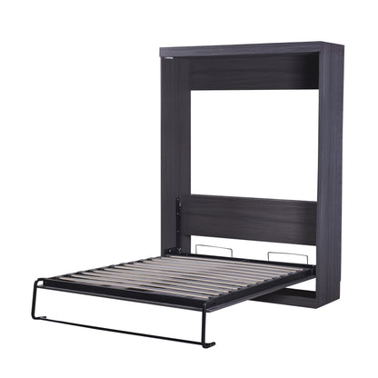 Full Murphy Bed with Wardrobe Gray