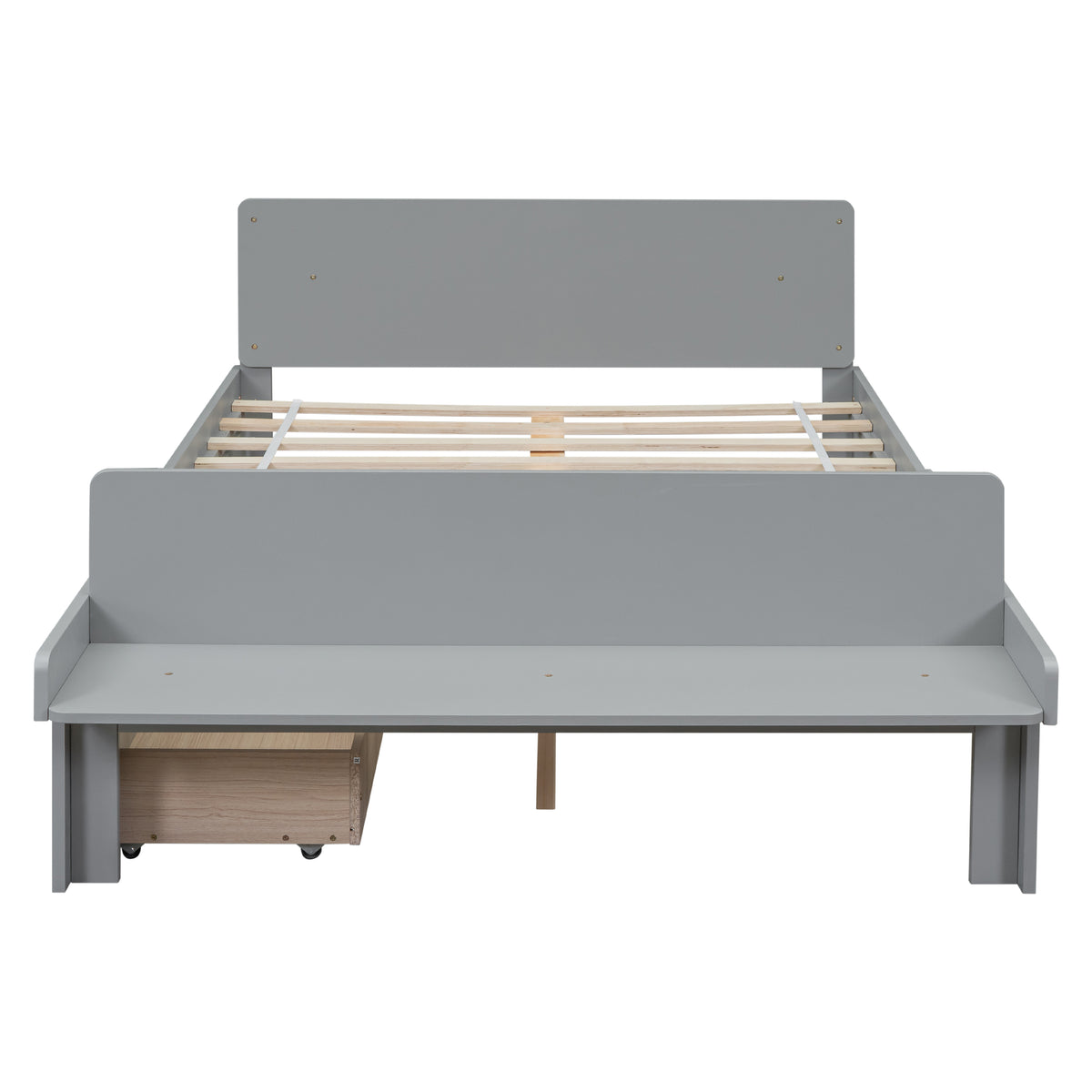 Full Bed with Bench Grey