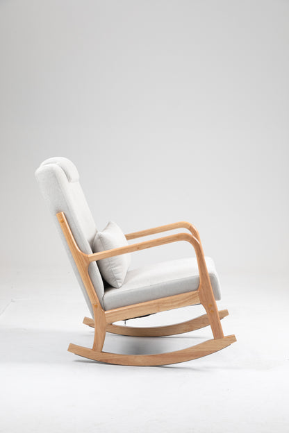 Upholstered Rocking Chair Beige
