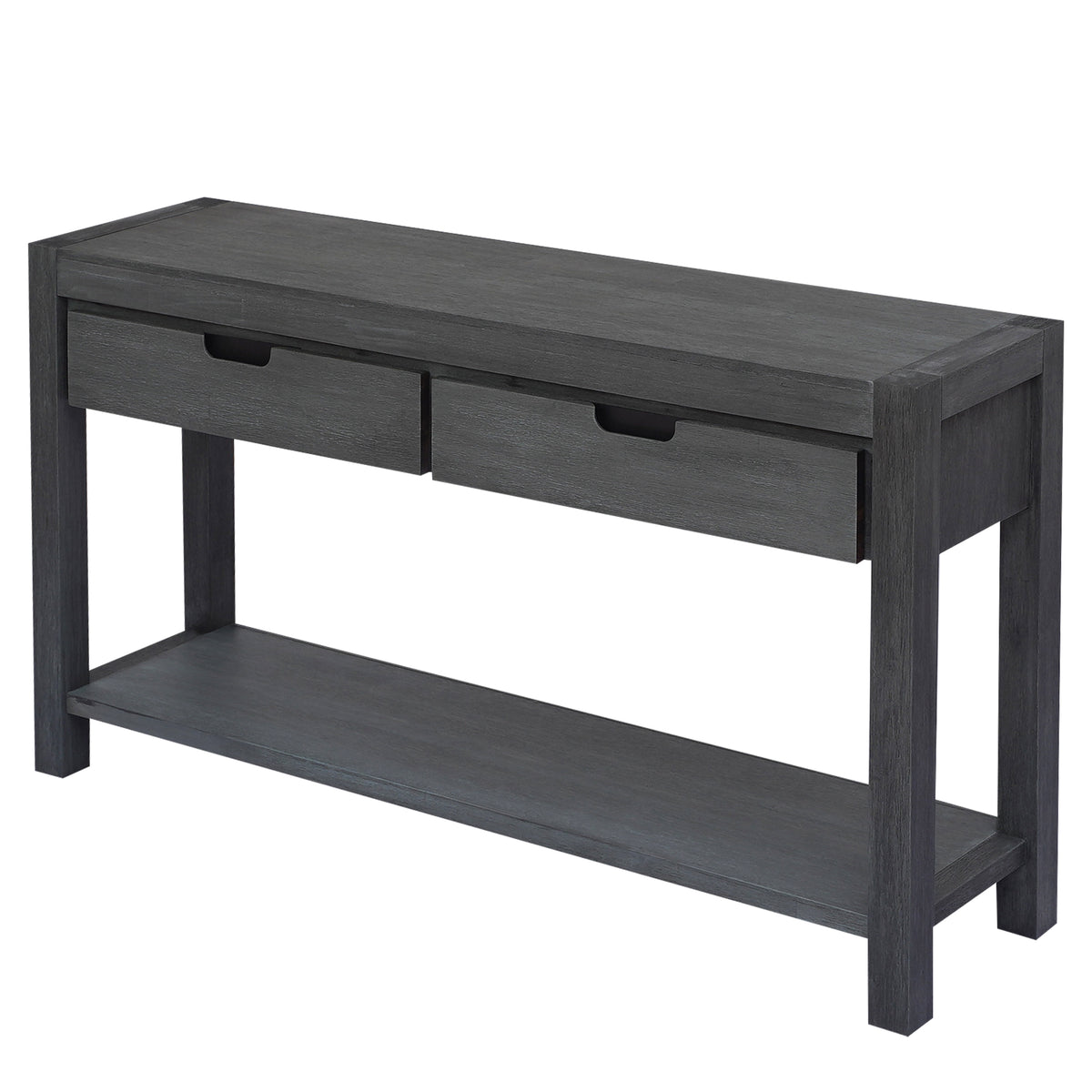 U-Style Hallway Console Table – 2 Drawers