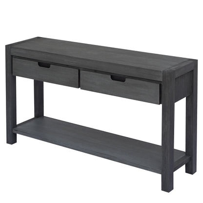 U-Style Hallway Console Table – 2 Drawers