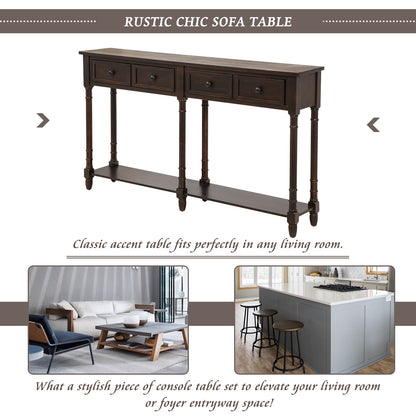Console Table with Storage Espresso
