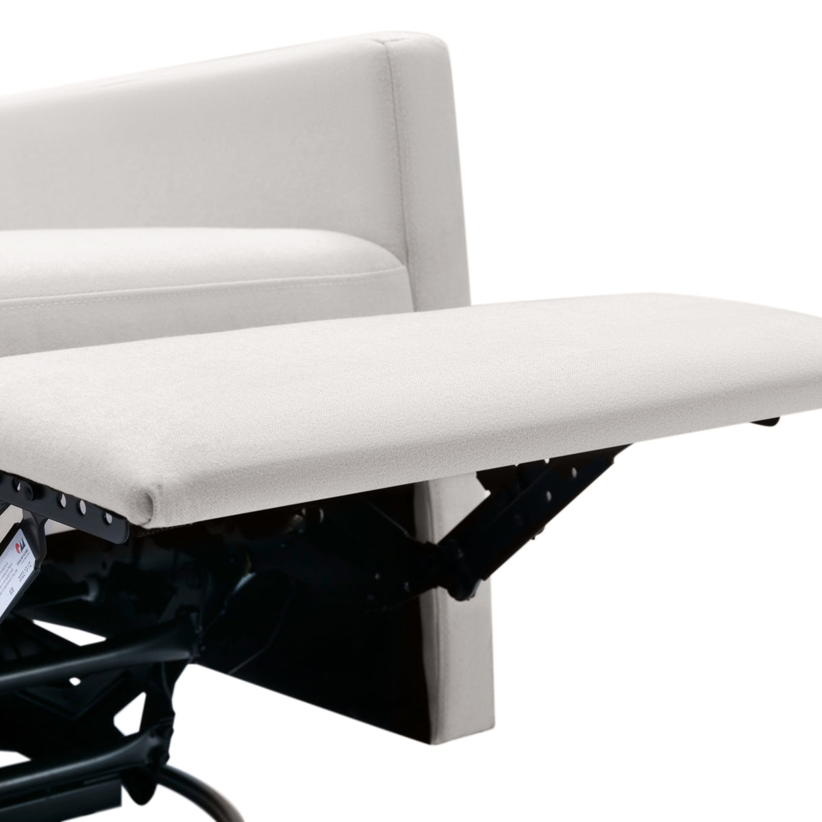 Beige Modern Upholstered Rocker Recliner Chair