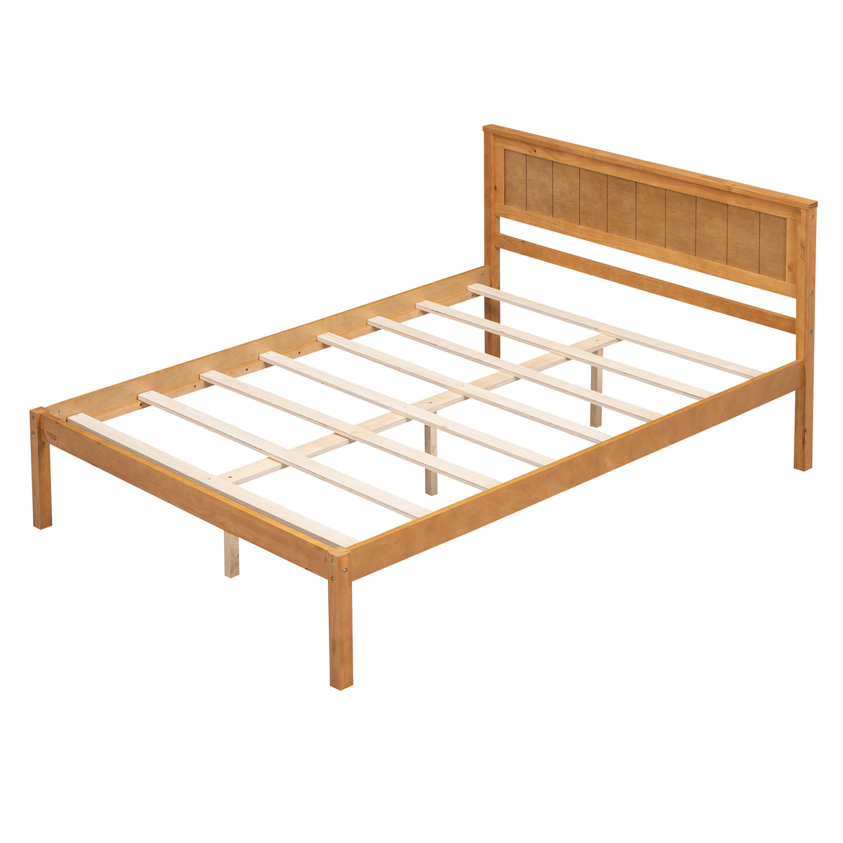 Platform Bed Frame Full Oak