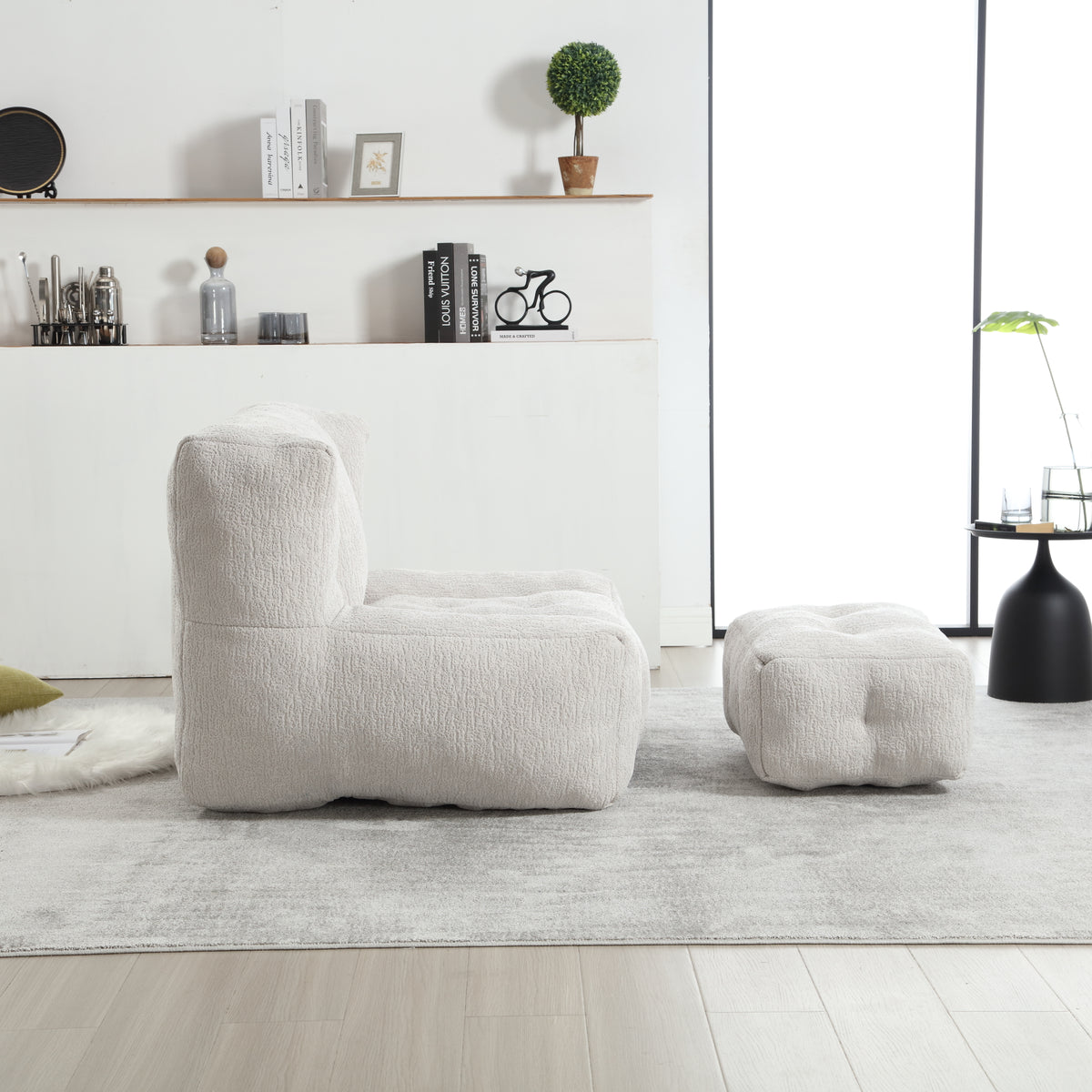 Fluffy Memory Foam Bean Bag Sofa – Indoor Lounge
