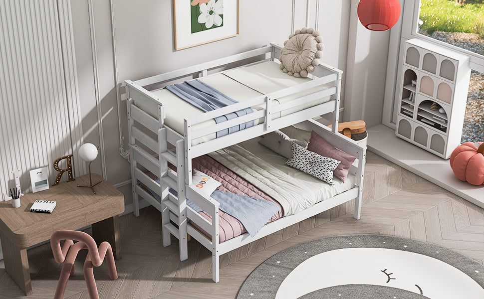 Twin over Full Bunk Bed White