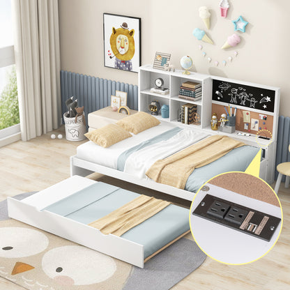 Full Daybed with Storage Drawers White