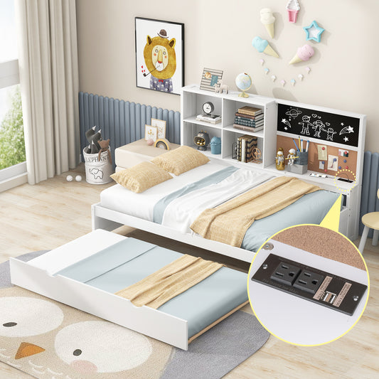 Full Daybed with Storage Drawers White