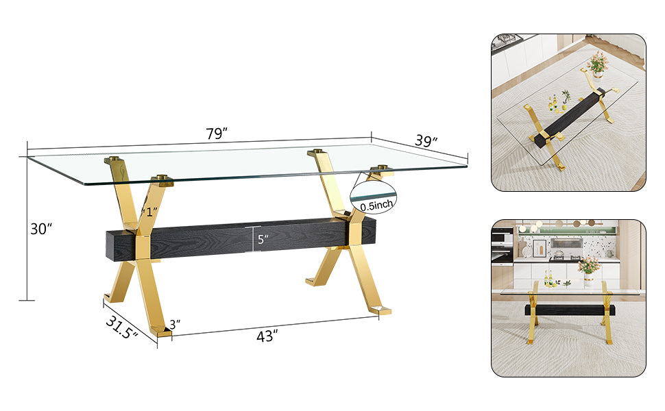 Tempered Glass Dining Table