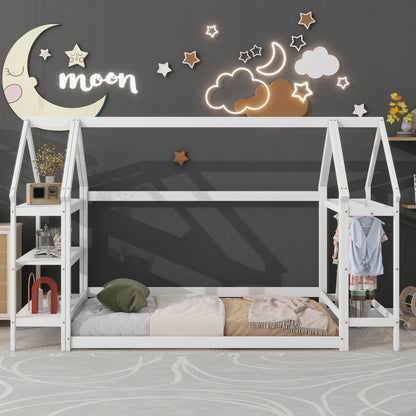 Twin House Bed White