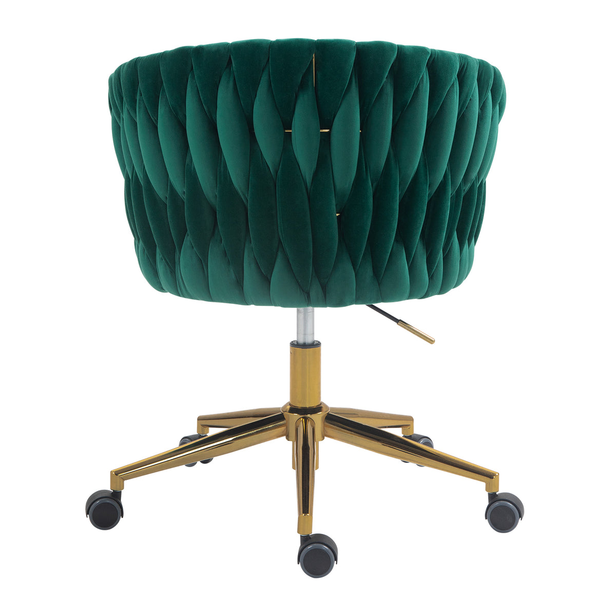 Modern Adjustable Vanity Chair with Wheels Green