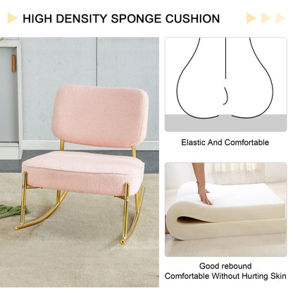 Velvet Rocking Lounge Chair – Cream