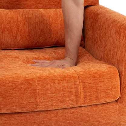 Modern Accent Chair Foam Filled Orange