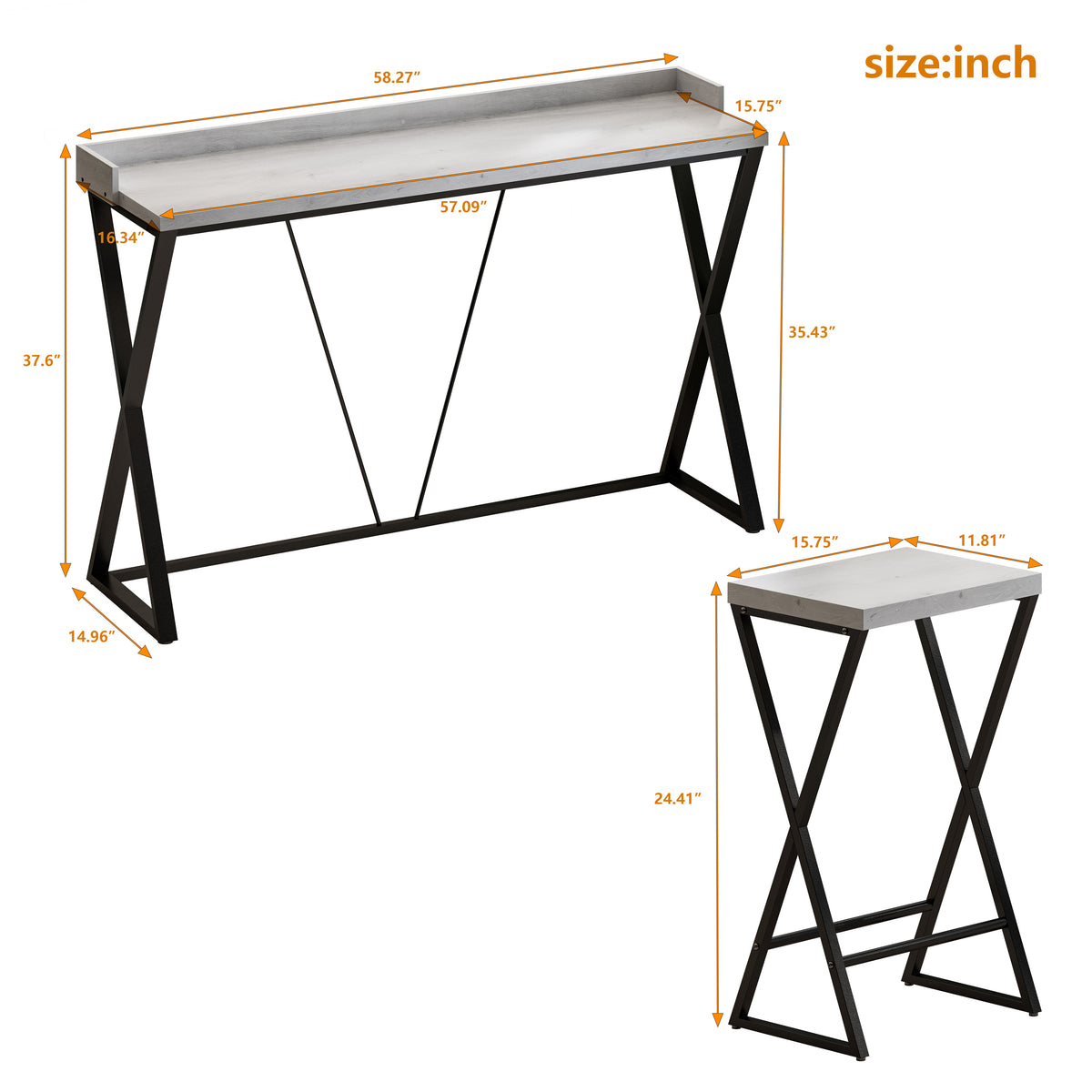 Modern Dining Table Set Gray