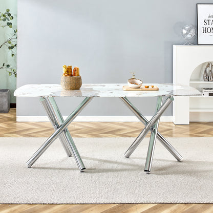 Modern Rectangular Dining Table for 6–8