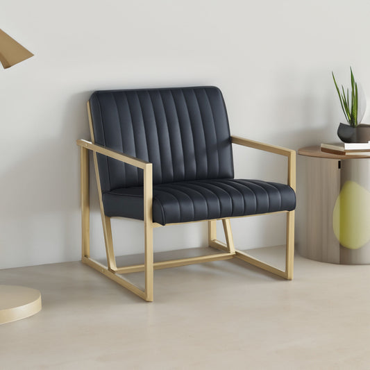 Modern PU Leather Dining Chair Black