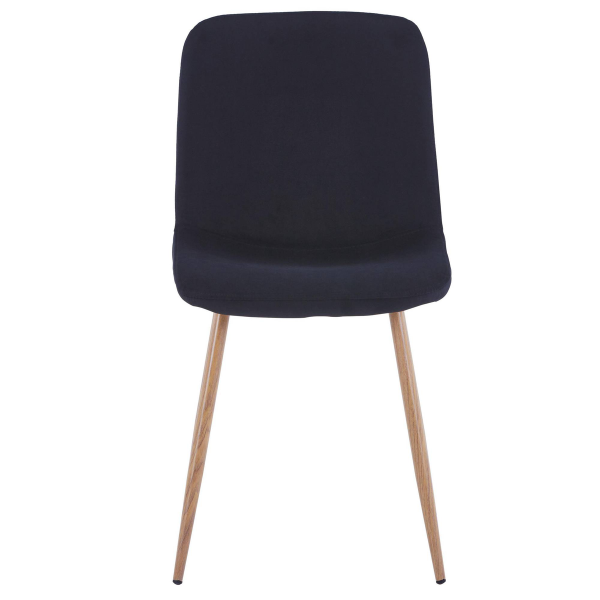 Set of 4 Black Dining Chairs Modern Design