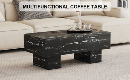 Black Modern Rectangle Coffee Table
