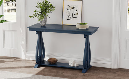 Rustic Console Table 48-Inch Navy Finish