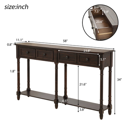 Console Table with Storage Espresso