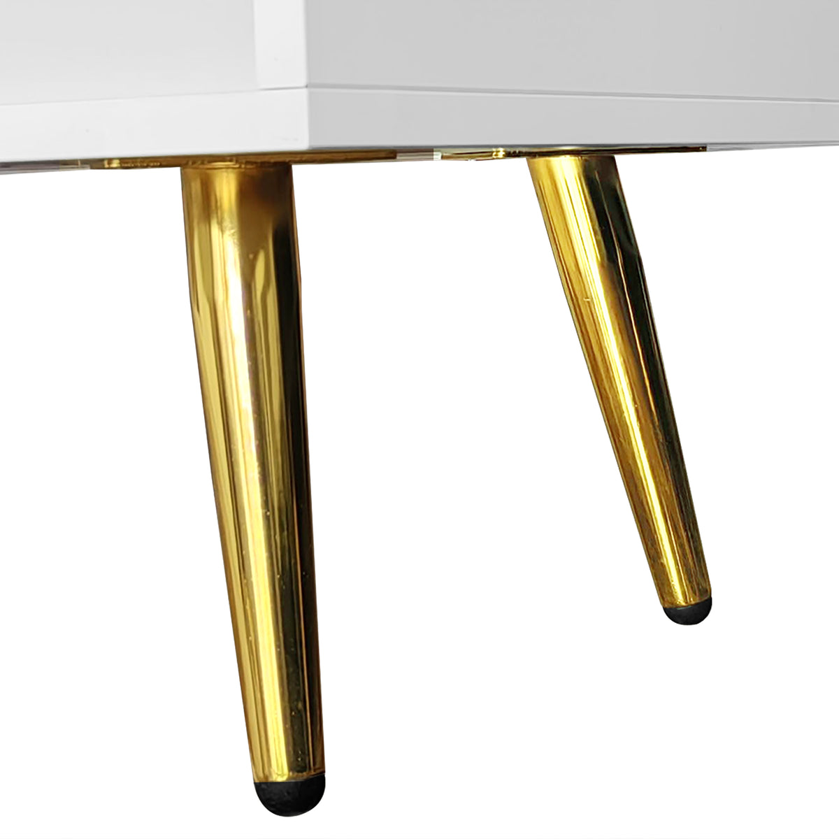 Modern White Shoe Storage Bench with Hidden Upholstered Seat
