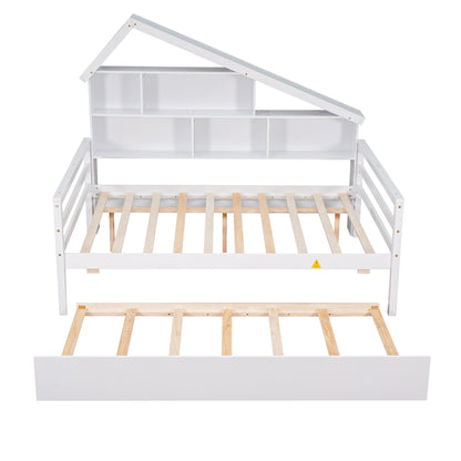 Full Platform Bed White