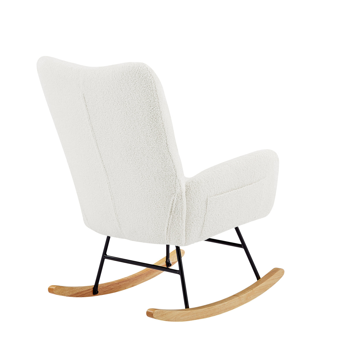 Teddy Fabric Rocking Chair Off White