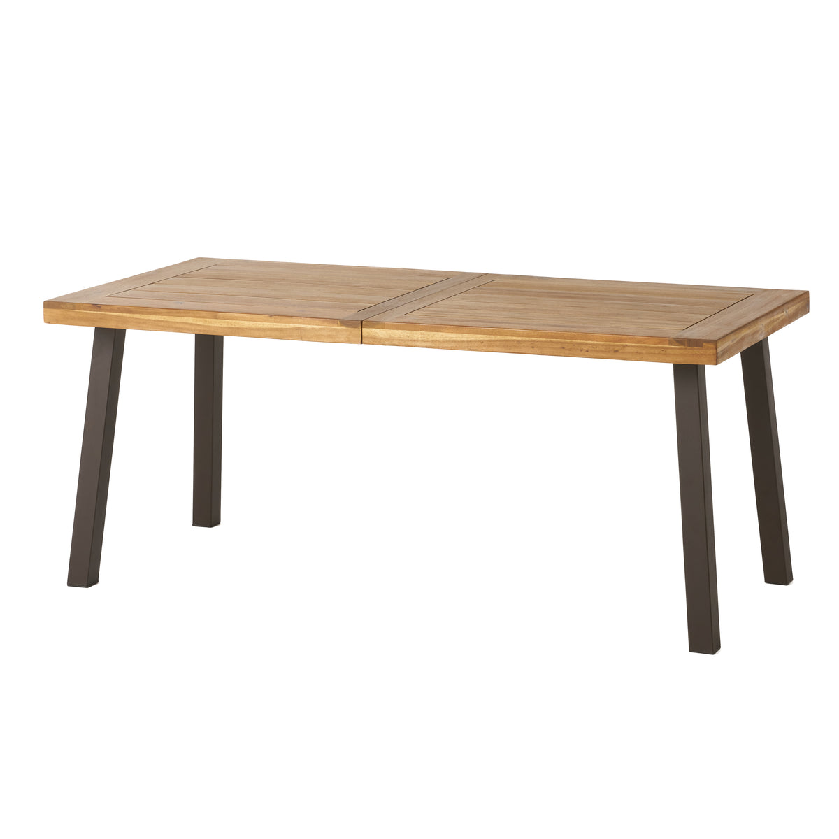 Della Acacia Dining Table – Rustic Brown & Grey