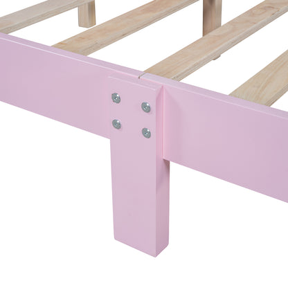 Full Platform Bed Pink
