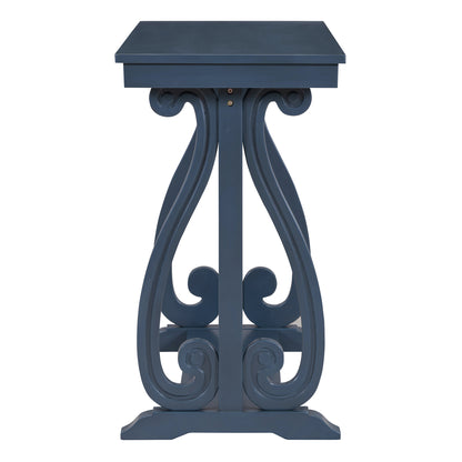 Rustic Console Table 48-Inch Navy Finish