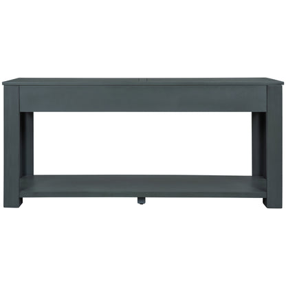 Console Table with Storage Drawers Navy