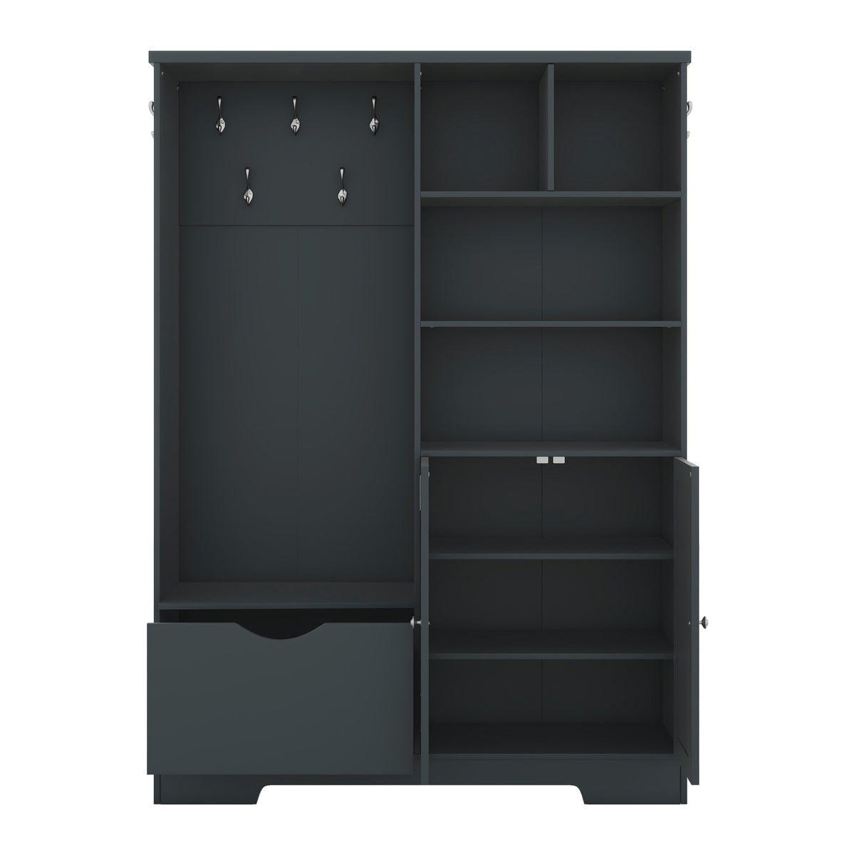 Hallway Storage Bench with Drawers Blue